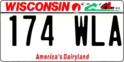 WI license plate 174WLA