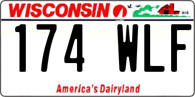 WI license plate 174WLF