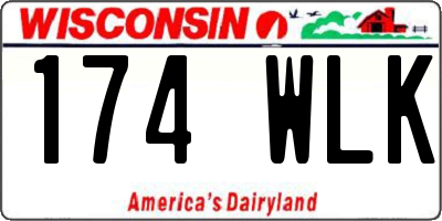 WI license plate 174WLK