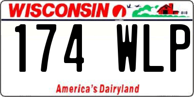 WI license plate 174WLP