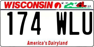 WI license plate 174WLU
