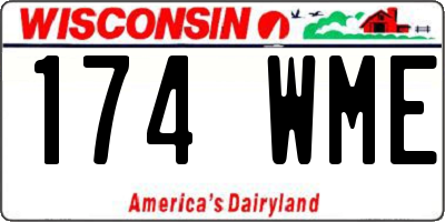 WI license plate 174WME