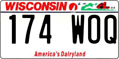 WI license plate 174WOQ