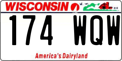 WI license plate 174WQW