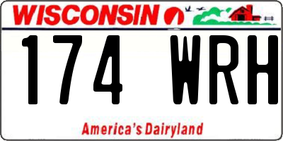 WI license plate 174WRH