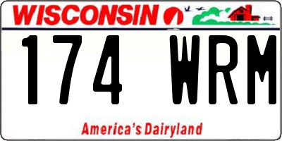 WI license plate 174WRM