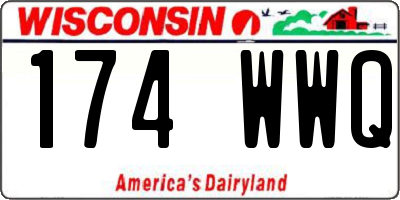 WI license plate 174WWQ