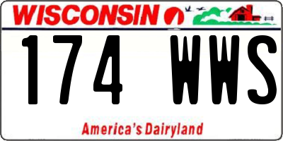 WI license plate 174WWS