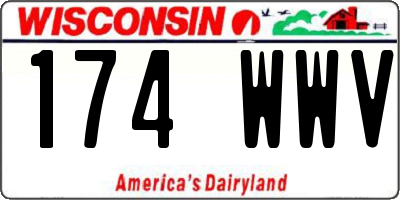 WI license plate 174WWV