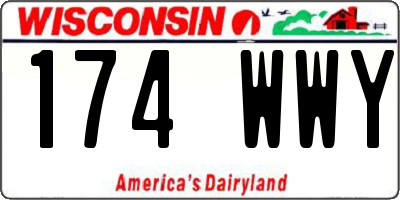 WI license plate 174WWY