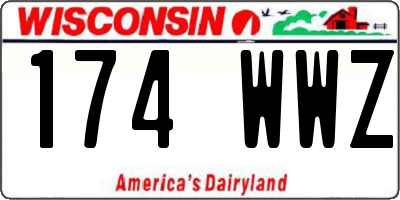 WI license plate 174WWZ