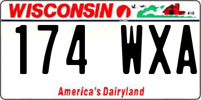 WI license plate 174WXA
