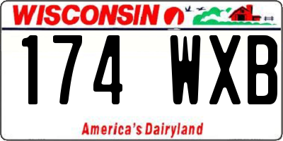 WI license plate 174WXB
