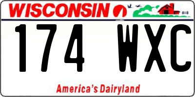 WI license plate 174WXC