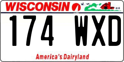 WI license plate 174WXD