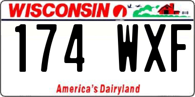 WI license plate 174WXF