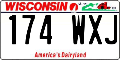 WI license plate 174WXJ