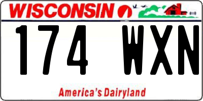 WI license plate 174WXN
