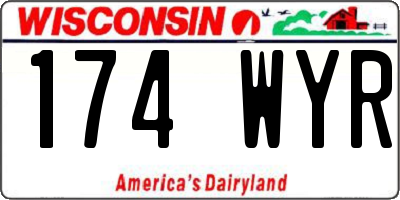 WI license plate 174WYR