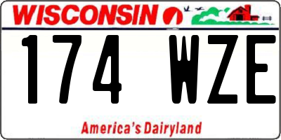 WI license plate 174WZE