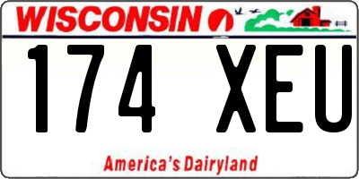 WI license plate 174XEU