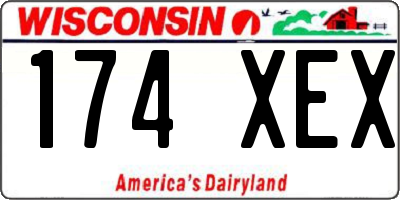 WI license plate 174XEX