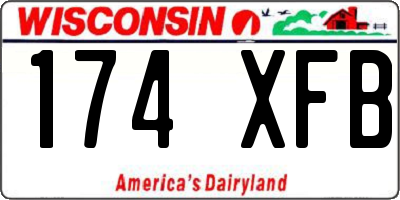 WI license plate 174XFB
