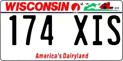WI license plate 174XIS