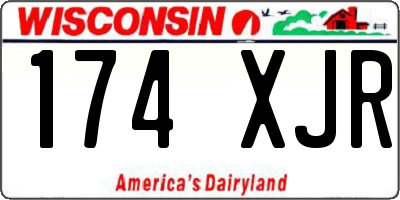 WI license plate 174XJR