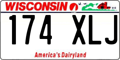 WI license plate 174XLJ