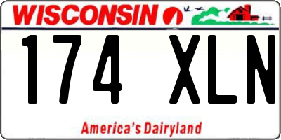 WI license plate 174XLN