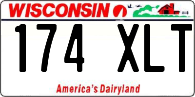 WI license plate 174XLT