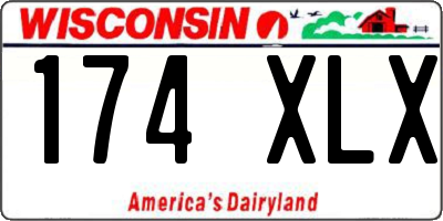 WI license plate 174XLX