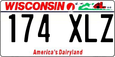 WI license plate 174XLZ