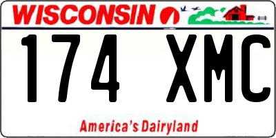 WI license plate 174XMC