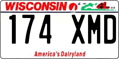 WI license plate 174XMD