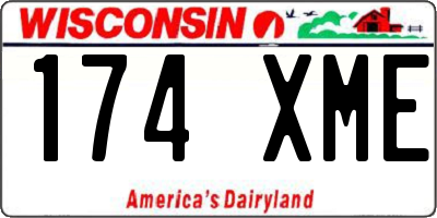 WI license plate 174XME