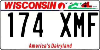 WI license plate 174XMF