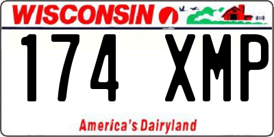 WI license plate 174XMP
