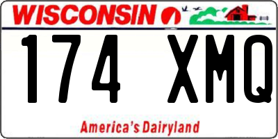 WI license plate 174XMQ