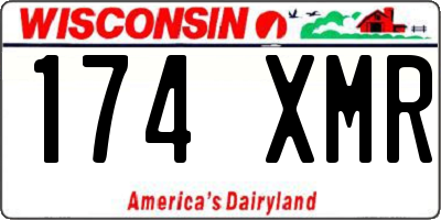 WI license plate 174XMR