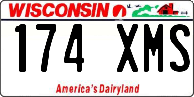 WI license plate 174XMS