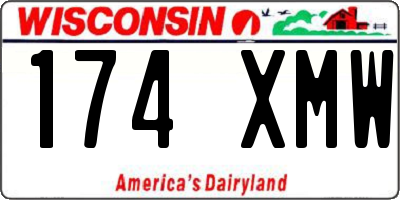 WI license plate 174XMW