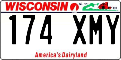 WI license plate 174XMY
