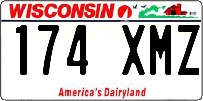 WI license plate 174XMZ
