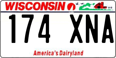 WI license plate 174XNA