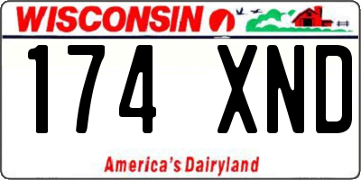 WI license plate 174XND