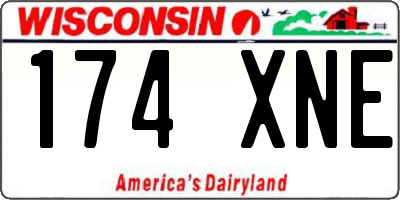 WI license plate 174XNE