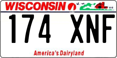 WI license plate 174XNF