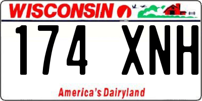 WI license plate 174XNH